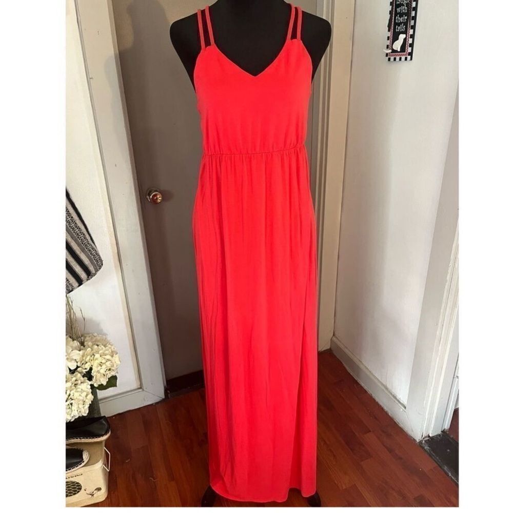 Kenar Red Bohemian Maxi Dress. Size Medium